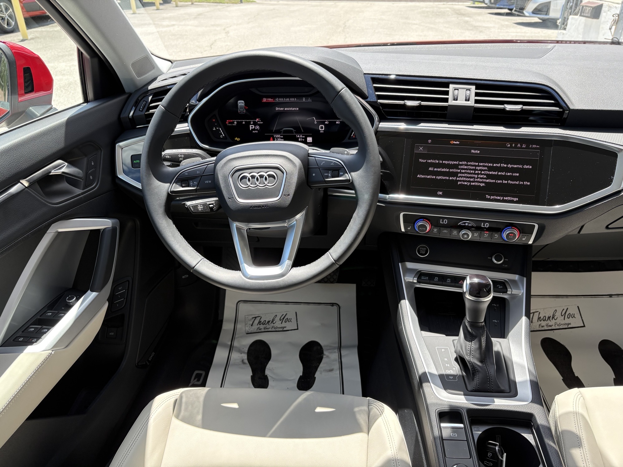 front seat