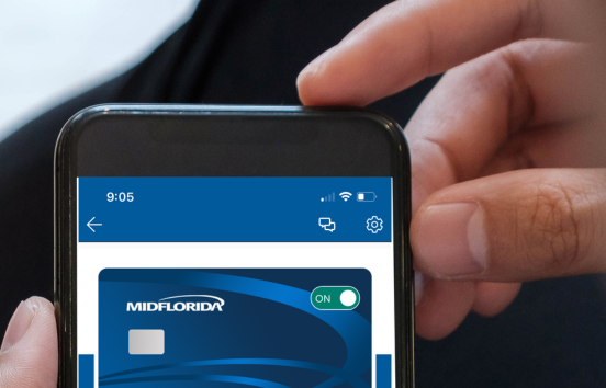 Man looking at mobile banking app