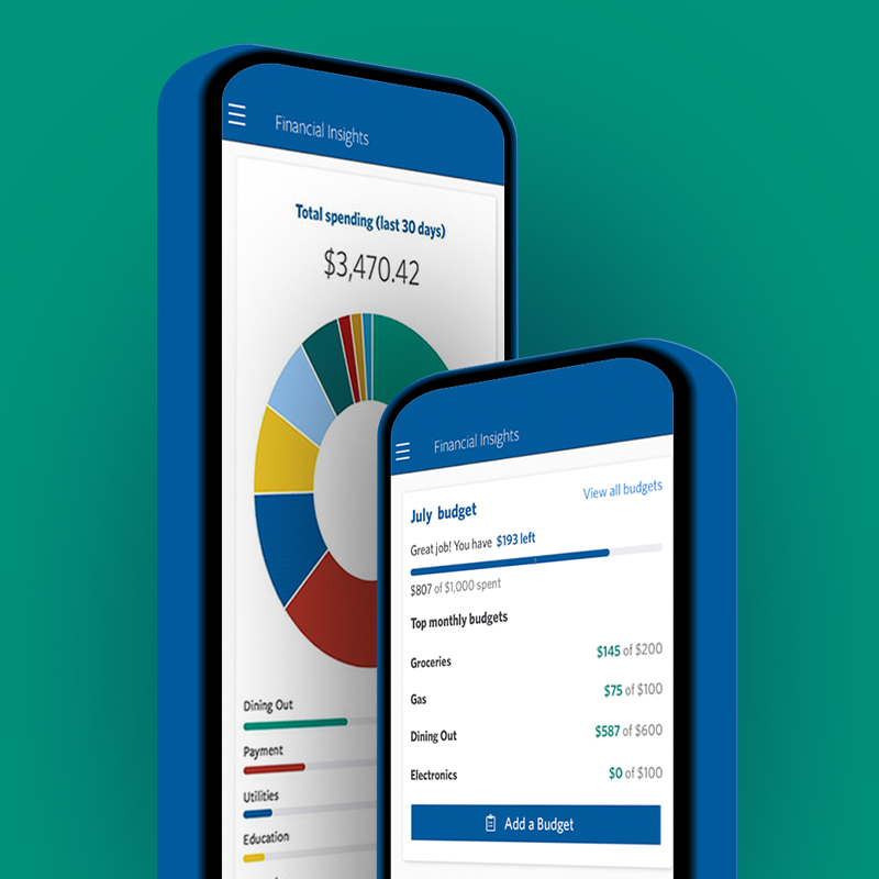 Budgeting tools in mobile app