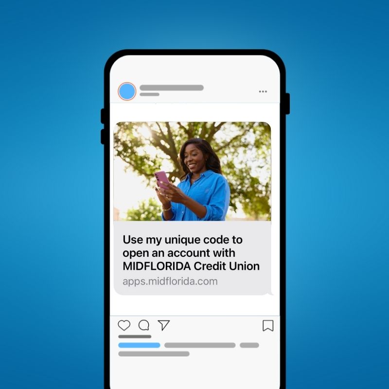 Phone with Refer a Friend text message