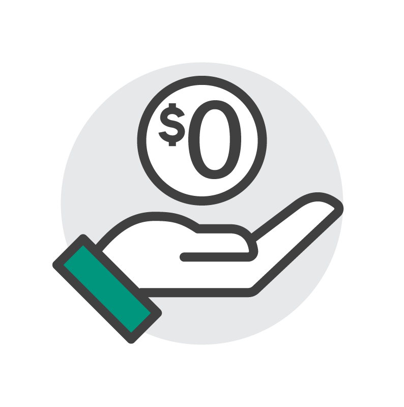 No fee icon